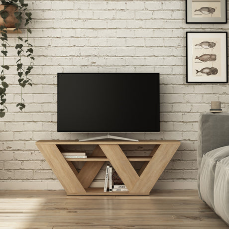 TV Furniture - TV Furniture Pipralla Oak Melamine 110x40x30 cm - Dimehouse