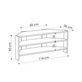 TV Furniture - TV Furniture Thales Oak Melamine 114x45x36 cm - Dimehouse