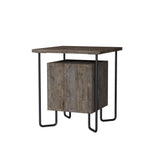 Bedside tables - Bedside table Acres Dark brown Melamine 40x45x40 cm - Dimehouse