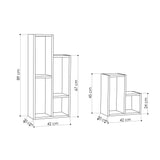Bookcases - Modular shelving unit white melamine Sule 42x89x20 cm - Dimehouse