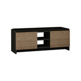 Shoe cabinets - Shoe cabinet Oak with anthracite Melamine - six compartments - 110x43x37 cm - Zulla - Dimehouse