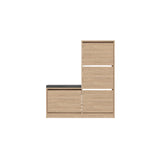 Shoe cabinets - Shoe cabinet Dude Oak Melamine 105x118.5x26 cm - Dimehouse