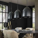 Hanging lamps - Industrial Hanging Lamp Kylian 3 - Light Metal Black - Dimehouse