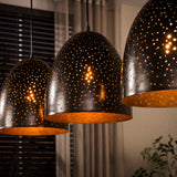 Hanging lamps - Industrial Hanging Lamp Kylian 3 - Light Metal Brown - Dimehouse