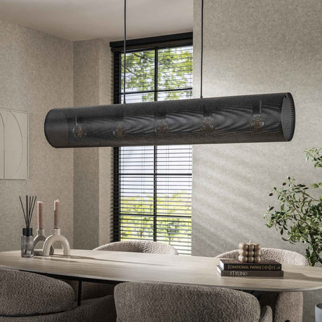 Hanging lamps - Hanging lamp Knox 5 - light mesh black - Dimehouse