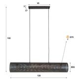 Hanging lamps - Hanging lamp Knox 5 - light mesh black - Dimehouse