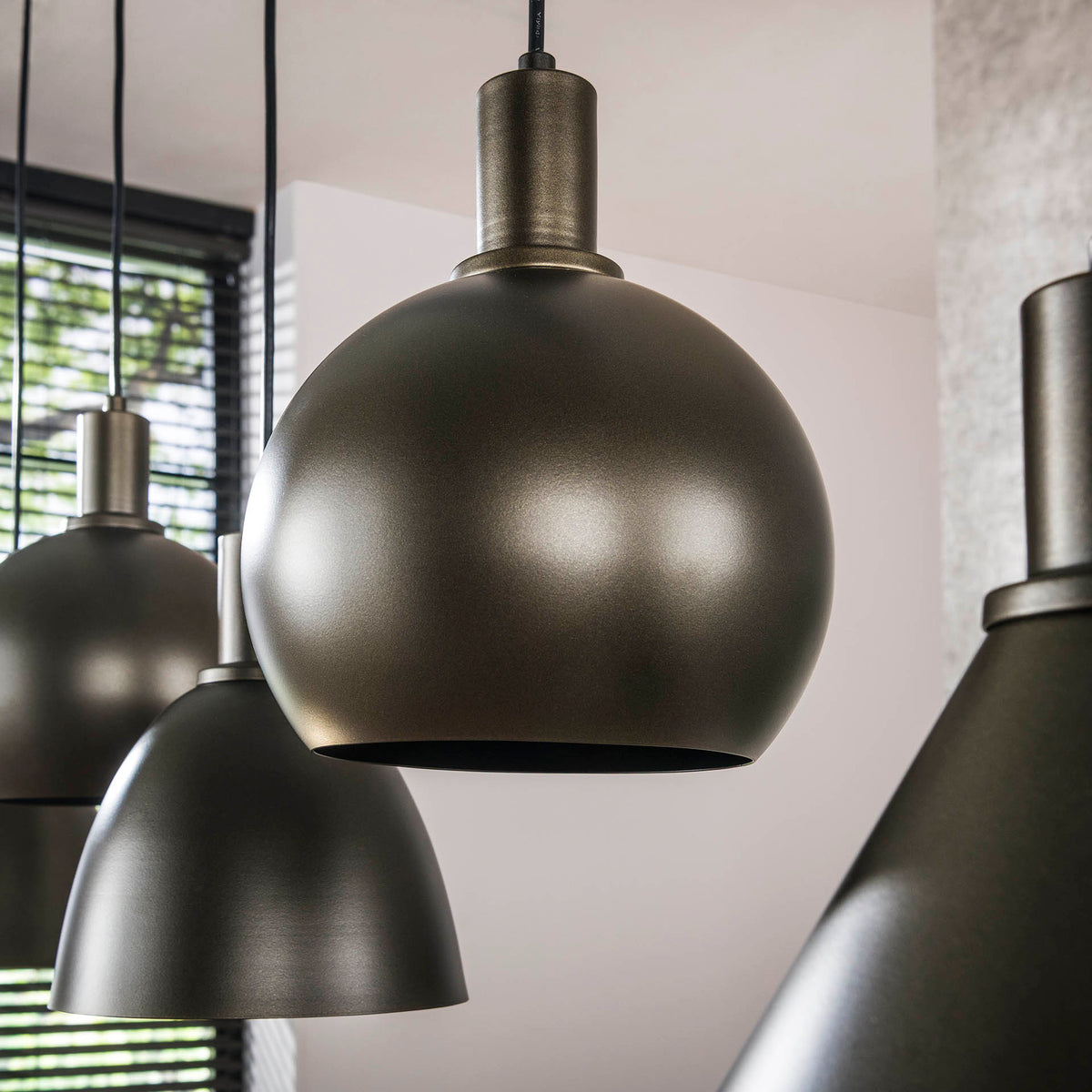 Hanging lamps - Hanging lamp Sienna 5 - light Brown 120 cm - Dimehouse