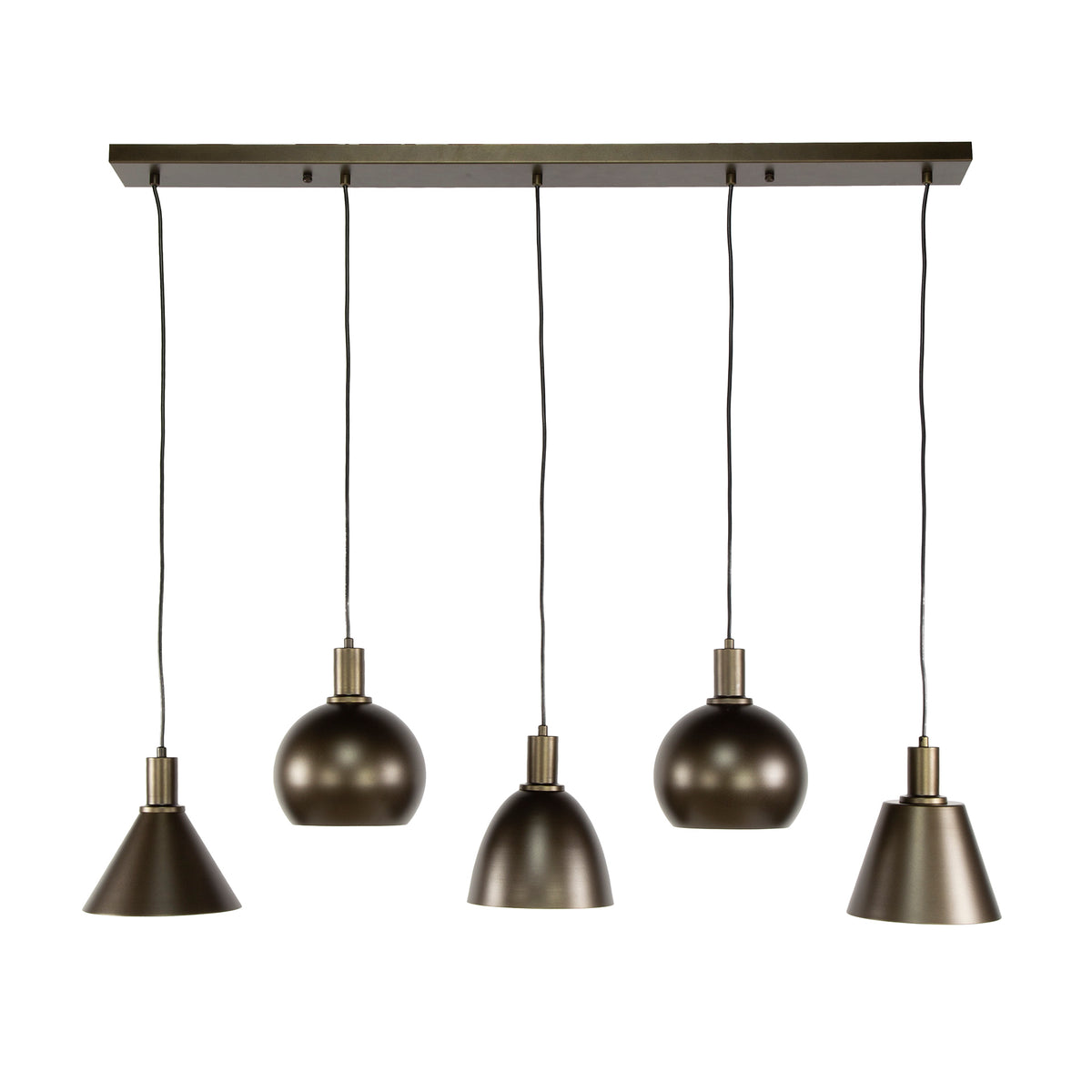 Hanging lamps - Hanging lamp Sienna 5 - light Brown 120 cm - Dimehouse