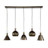 Hanging lamps - Hanging lamp Sienna 5 - light Brown 120 cm - Dimehouse