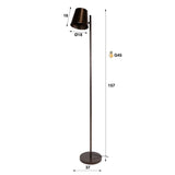 Floor lamps - Industrial floor lamp Sienna metal brown - Dimehouse