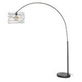Arc lamp Twist DH Interior Charcoal LxWxH 44x44x11 Metal White photo diagonal front view