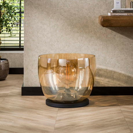 Floor lamps - Floor lamp Dain UP XXL Amber-colored glass - Dimehouse