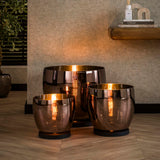 Floor lamps - Floor lamp Dain UP XXL Copper-colored glass - Dimehouse