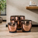 Floor lamps - Floor lamp Dain UP XXL Copper-colored glass - Dimehouse