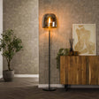 Floor lamps - Glass Floor Lamp Dain Chrome-colored - Dimehouse