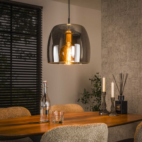 Hanging lamps - Hanging lamp Dain 1 - light chrome-colored glass - Dimehouse