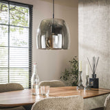 Hanging lamps - Hanging lamp Dain 1 - light chrome-colored glass - Dimehouse