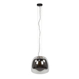 Hanging lamps - Hanging lamp Dain 1 - light XL chrome-colored glass - Dimehouse