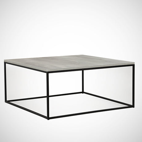 Coffee tables - Square coffee table gray Melamine - 75x75 cm - Pola - Dimehouse