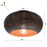 Ceiling lamps - Ceiling lamp Industrial Linda Metal Ø35 - Dimehouse