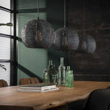 Hanging lamp Armoor DH Interior Brown LxWxH 111x35x29 Black brown Atmospheric photo diagonal front view