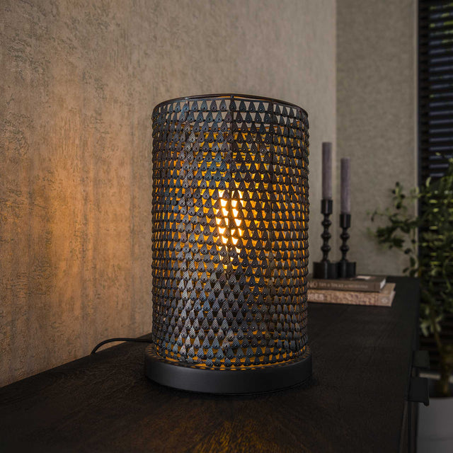 Table lamps - Industrial table lamp Jay black brown - Dimehouse