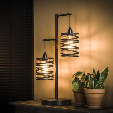 Table lamps - Industrial table lamp Spin Slate Gray 2 - light - Dimehouse