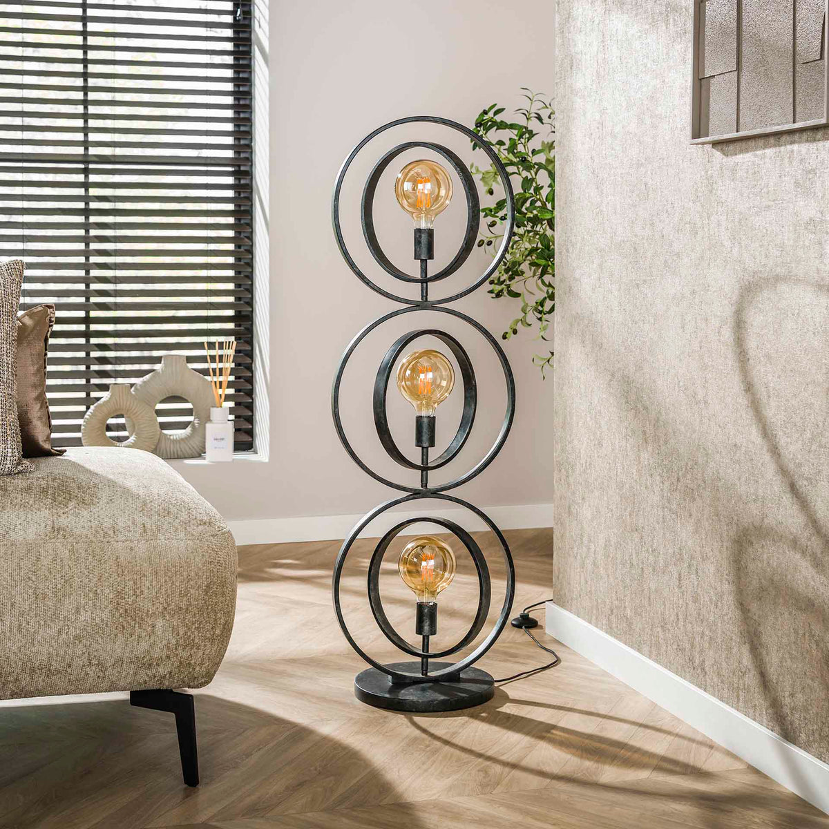 Floor lamps - Industrial floor lamp Otan metal 3 - lights - Dimehouse