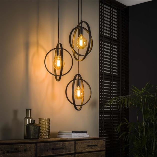 Hanging lamp Otan DH Interior Charcoal LxWxH 48x46x45 Metal Atmospheric photo diagonal front view