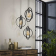 Hanging lamp Otan DH Interior Charcoal LxWxH 48x46x45 Metal Atmospheric photo diagonal front view