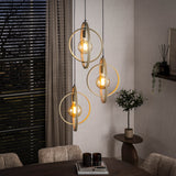 Hanging lamps - Modern Hanging Lamp Beige Otan stepped 3 - lights - Dimehouse