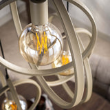 Hanging lamps - Modern Hanging Lamp Beige Otan stepped 3 - lights - Dimehouse