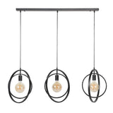 Hanging lamp Otan DH Interior Charcoal LxWxH 129x46x11 Metal White photo front view