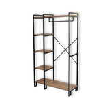 Coat Racks - Wardrobe Furniture Coat Rack Rox Natural - With Shelves - Dimehouse