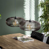 Hanging lamp Jill DH Interior Black LxWxH 88x49x29 Nickel Atmospheric photo diagonal front view