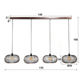 Hanging lamps - Industrial Hanging Lamp Jill 4 - lights - Dimehouse
