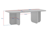 Akira coffee table travertine 120 cm Melamine-coated wood composite