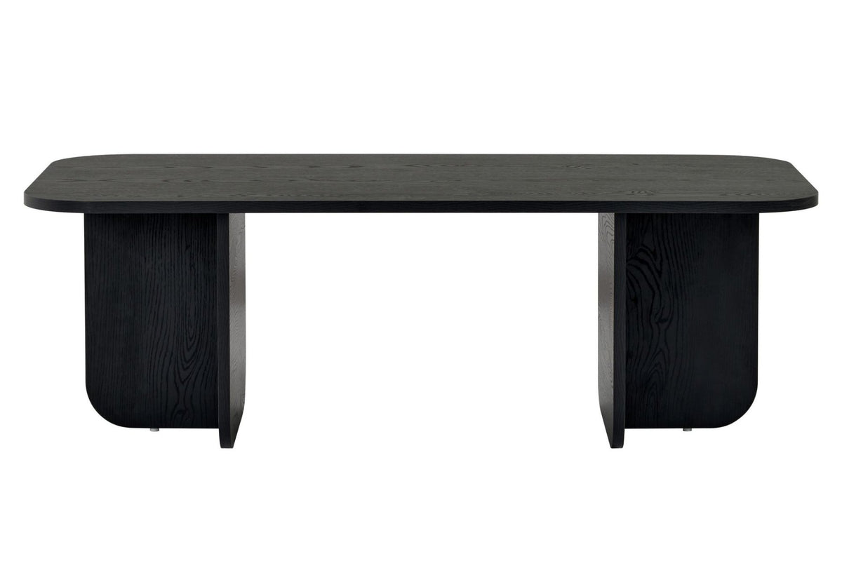 Akira coffee table wood black 120 cm Melamine-coated wood composite