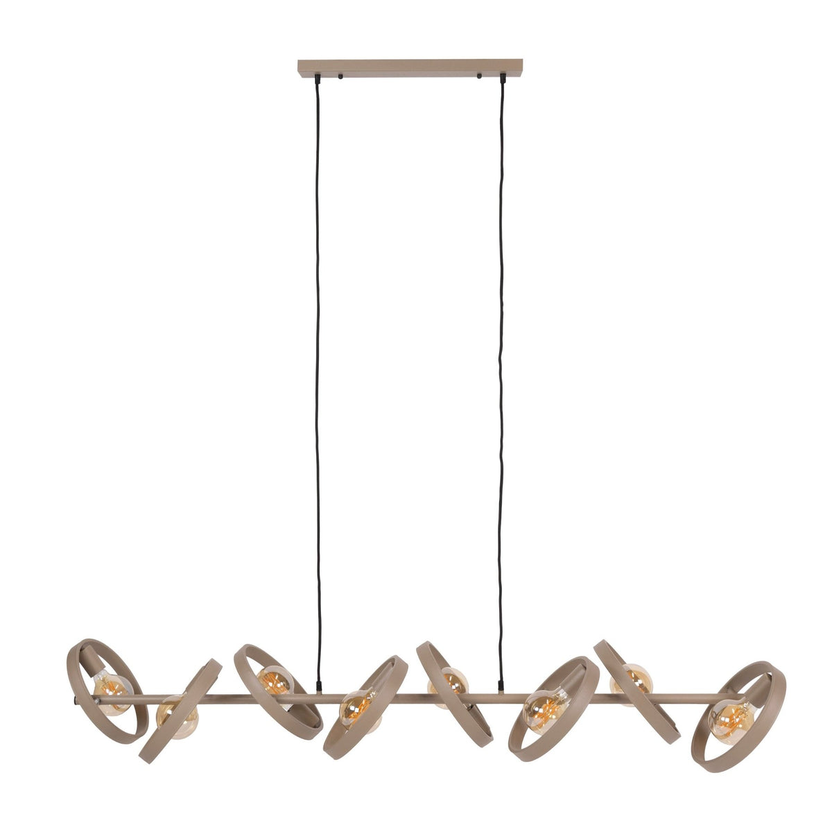 Hanging lamps - Hanging lamp 8 - light beige metal round Otan - Dimehouse