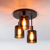Ceiling lamps - Industrial ceiling lamp Aureo 3 - light Brown - Dimehouse