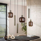 Hanging lamps - Hanging lamp Dax 7 - light bronze 105 cm - Dimehouse