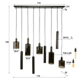 Hanging lamps - Modern Hanging Lamp Aureo 9 - light Sienna brown - Dimehouse