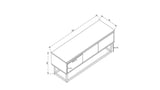 TV Furniture - TV Furniture Tilsim Black Pine Wood Melamine 140x50x40 cm - Dimehouse