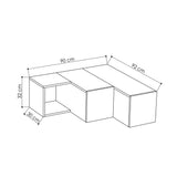 TV Furniture - TV Furniture Compact White Oak Melamine 90x32x92 cm - Dimehouse