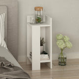 Bedside tables - Bedside table Right Elos White Melamine 25x60x27 cm - Dimehouse