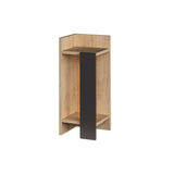 Bedside tables - Bedside table Left Elos Oak Anthracite Melamine 25x60x27 cm - Dimehouse