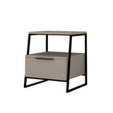 Bedside tables - Bedside table Pal Mocha Melamine 45x50x40 cm - Dimehouse