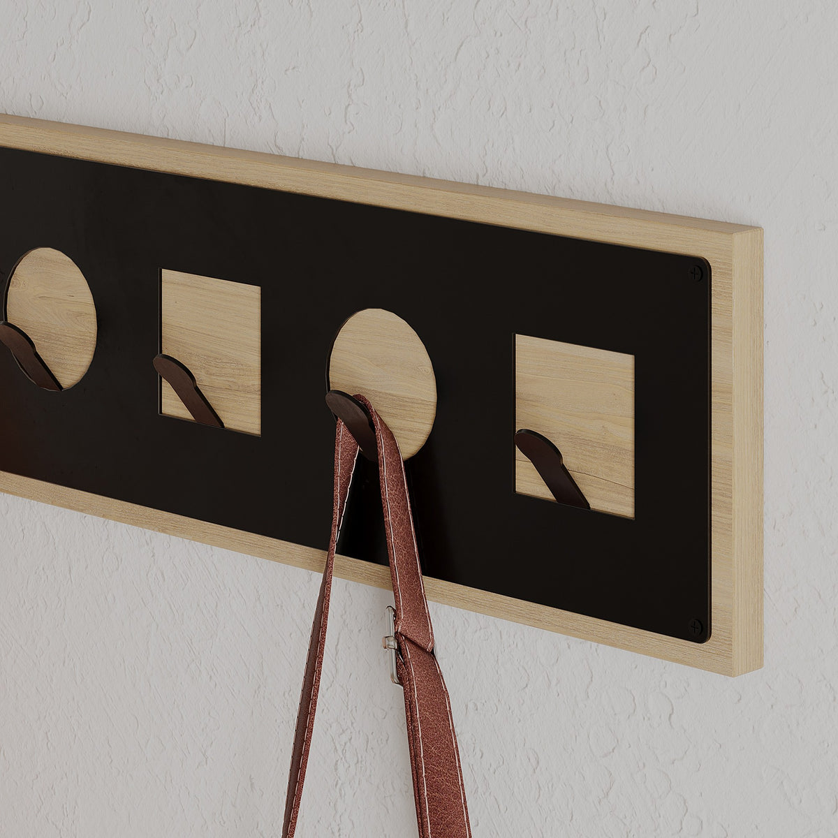 Coat racks - Coat rack 5 - Angled Ican Oak Melamine - Dimehouse