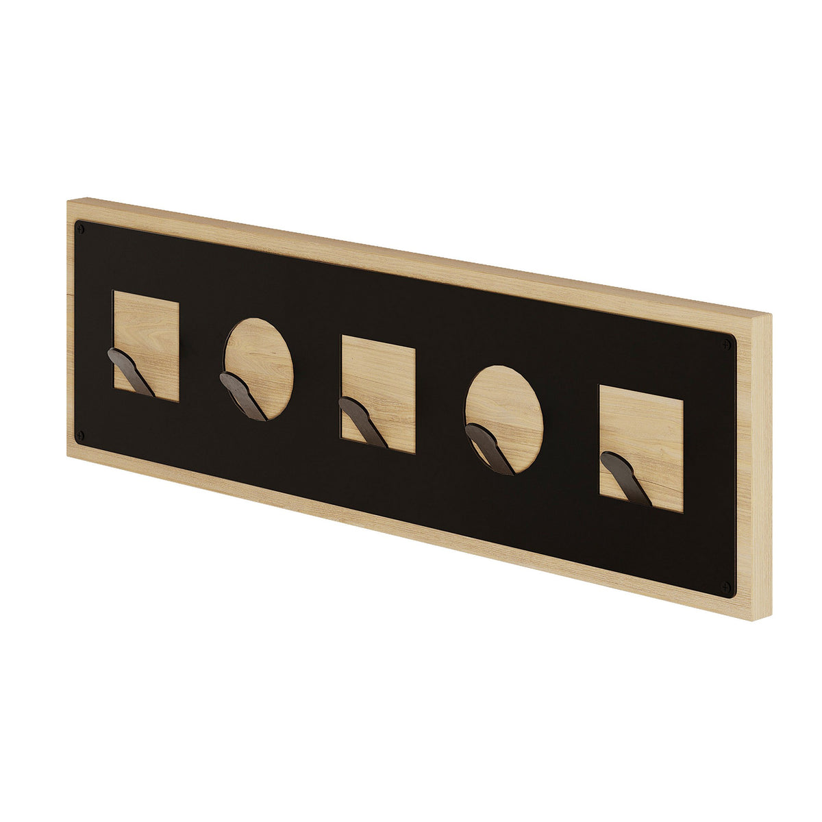 Coat racks - Coat rack 5 - Angled Ican Oak Melamine - Dimehouse
