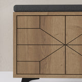 Shoe cabinets - Shoe cabinet Dune Bench Natural Melamine 107x55x35 cm - Dimehouse